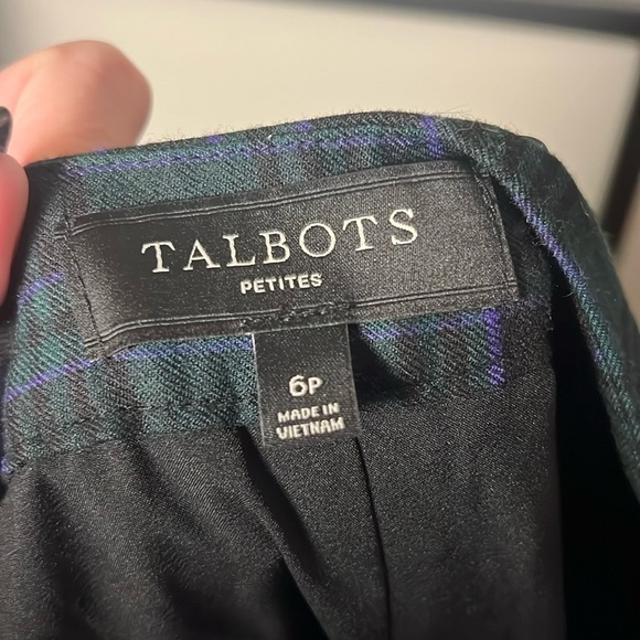Talbots Plaid Cropped Pants Size 6P - Picture 3 of 7